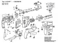 Bosch 0 603 167 742 CSB 500 RE / CSB 5-13 RE Percussion Drill 240 V / GB Spare Parts CSB500RE/CSB5-13RE
